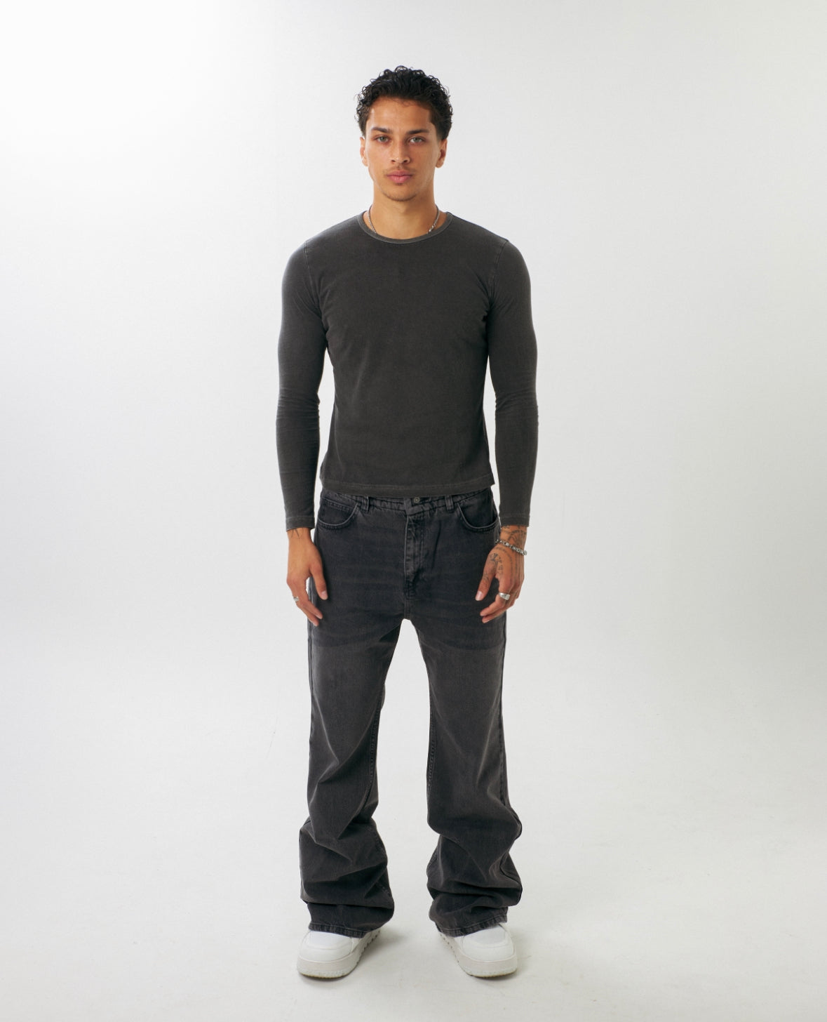 ADWOA PADDED DENIM FLARE