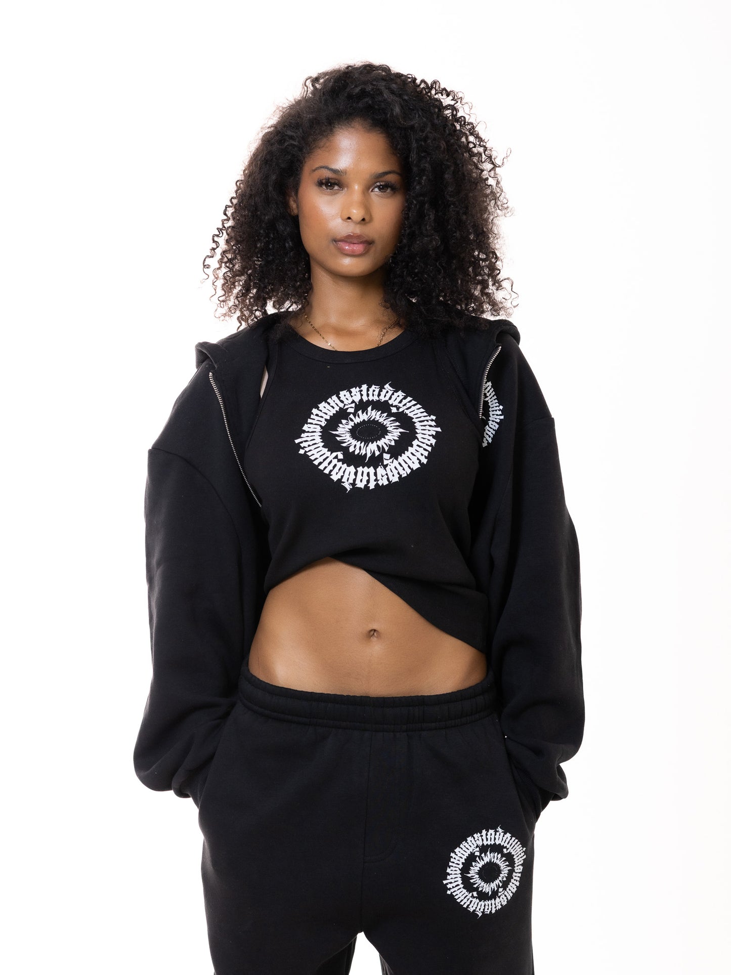 ADWOA PHILOSOPHY UNIFORM HOODIE BLACK