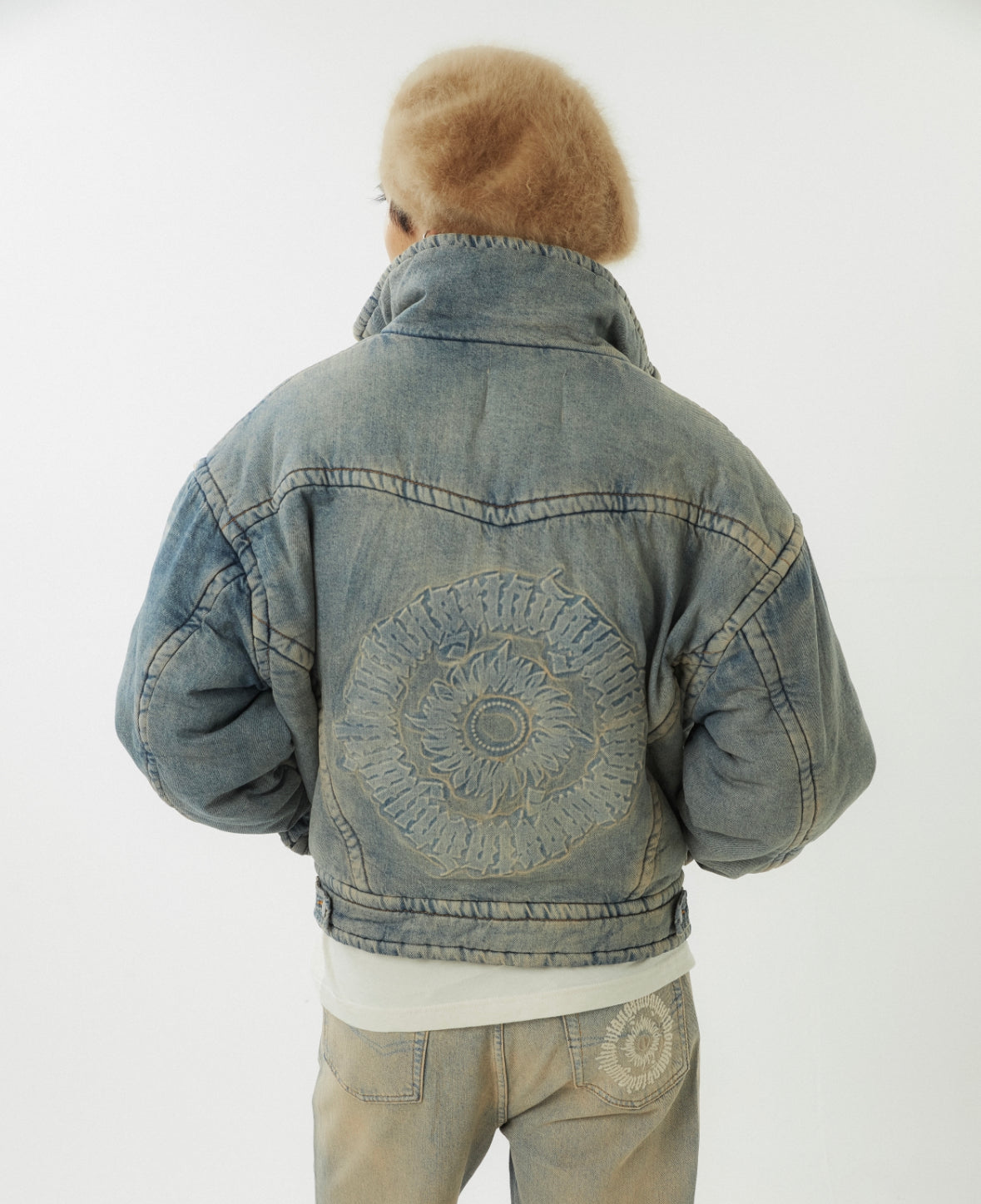 ADWOA PADDED DENIM TRUCKER JACKET