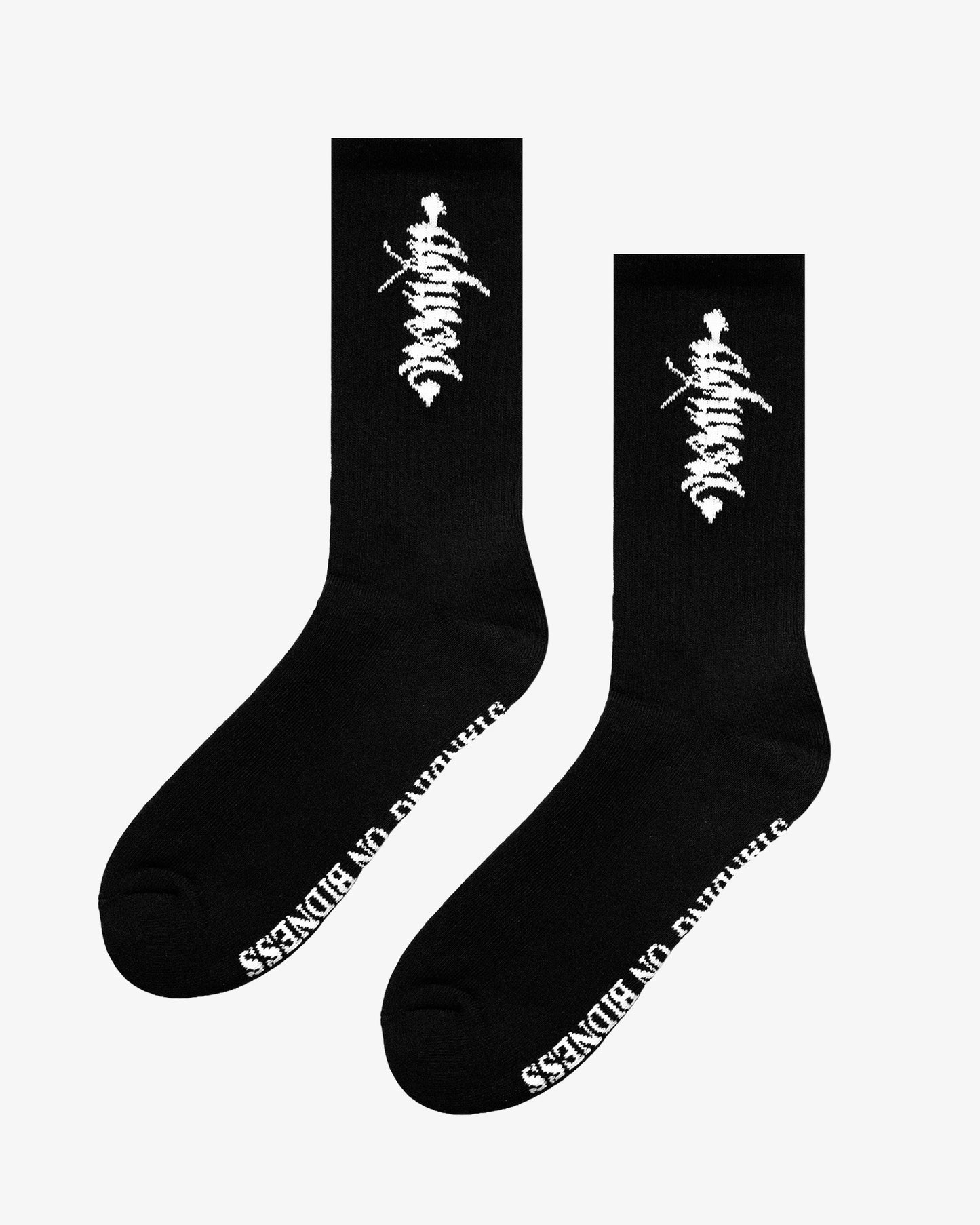 ADWOA STANDING ON BIDNESS SOCKS BLACK