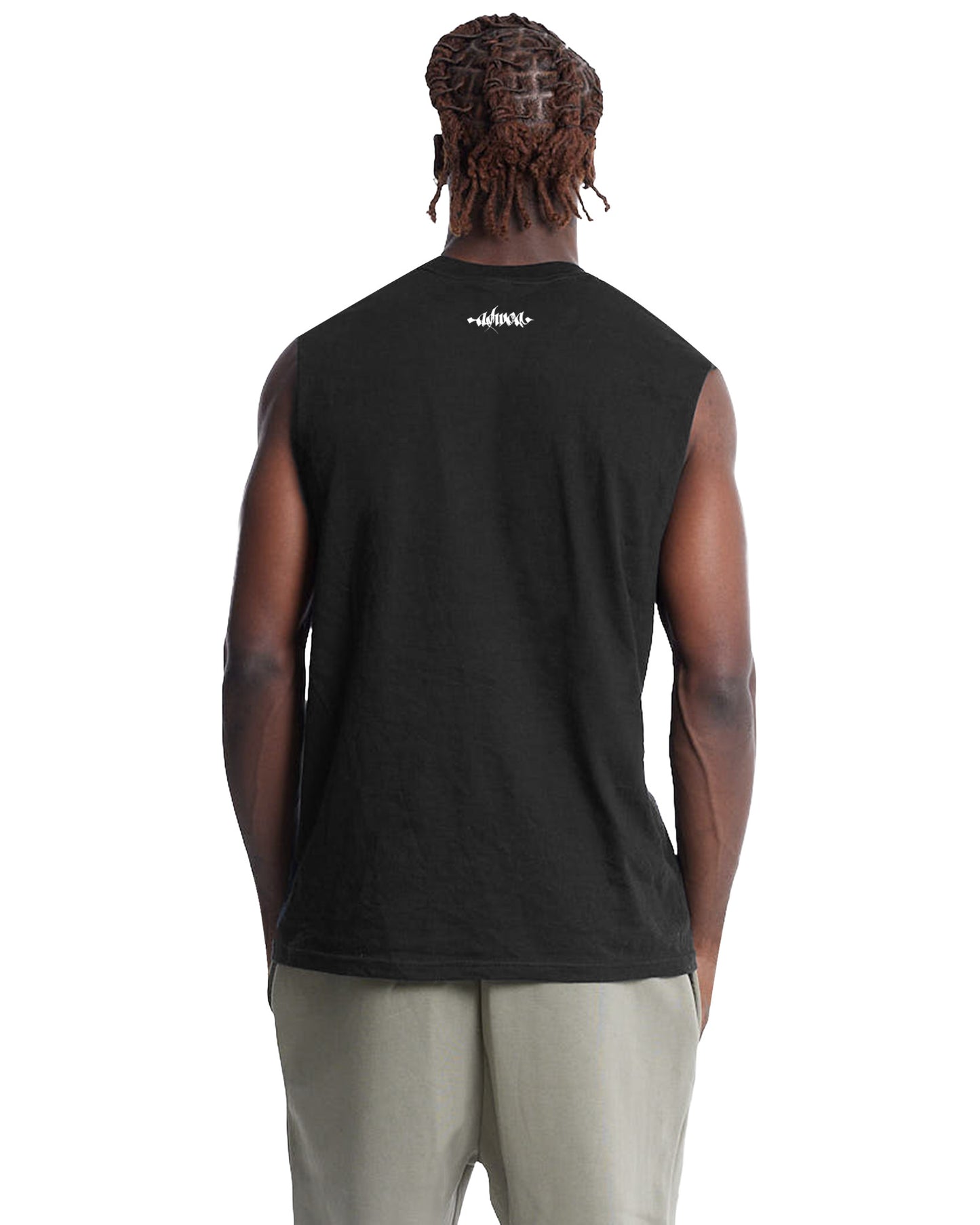 ADWOA CREST MUSCLE CUT SHIRT BLACK