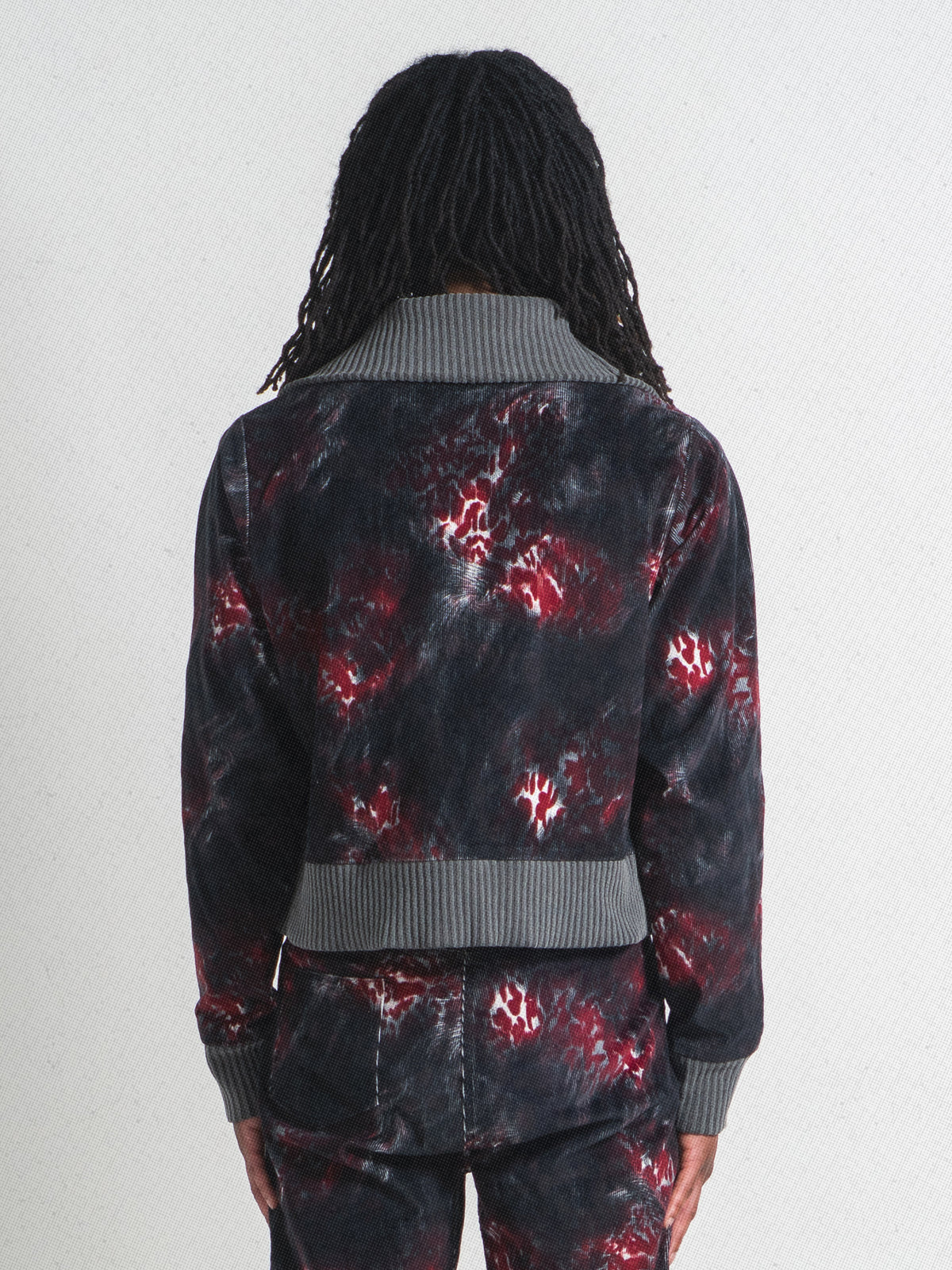 RED LEOPARD CORD JACKET