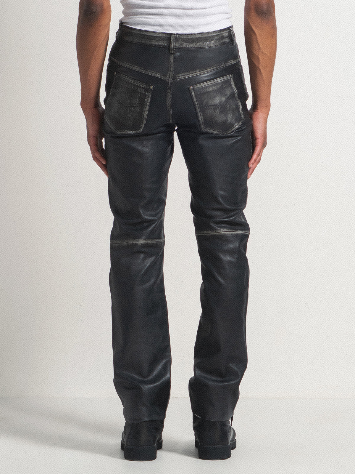BLACK LEATHER TROUSERS