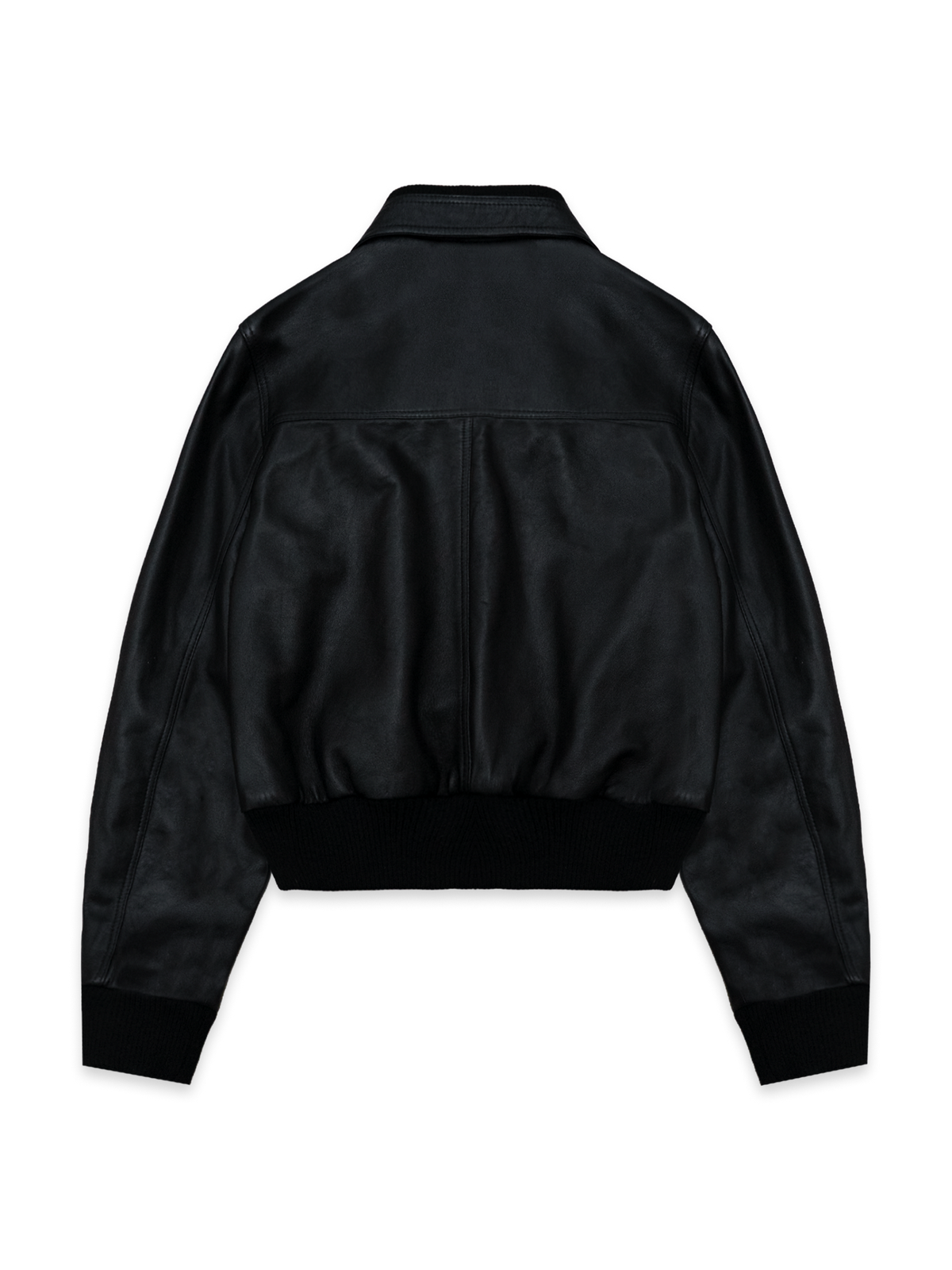 Airbrushed Leather Jacket Black back