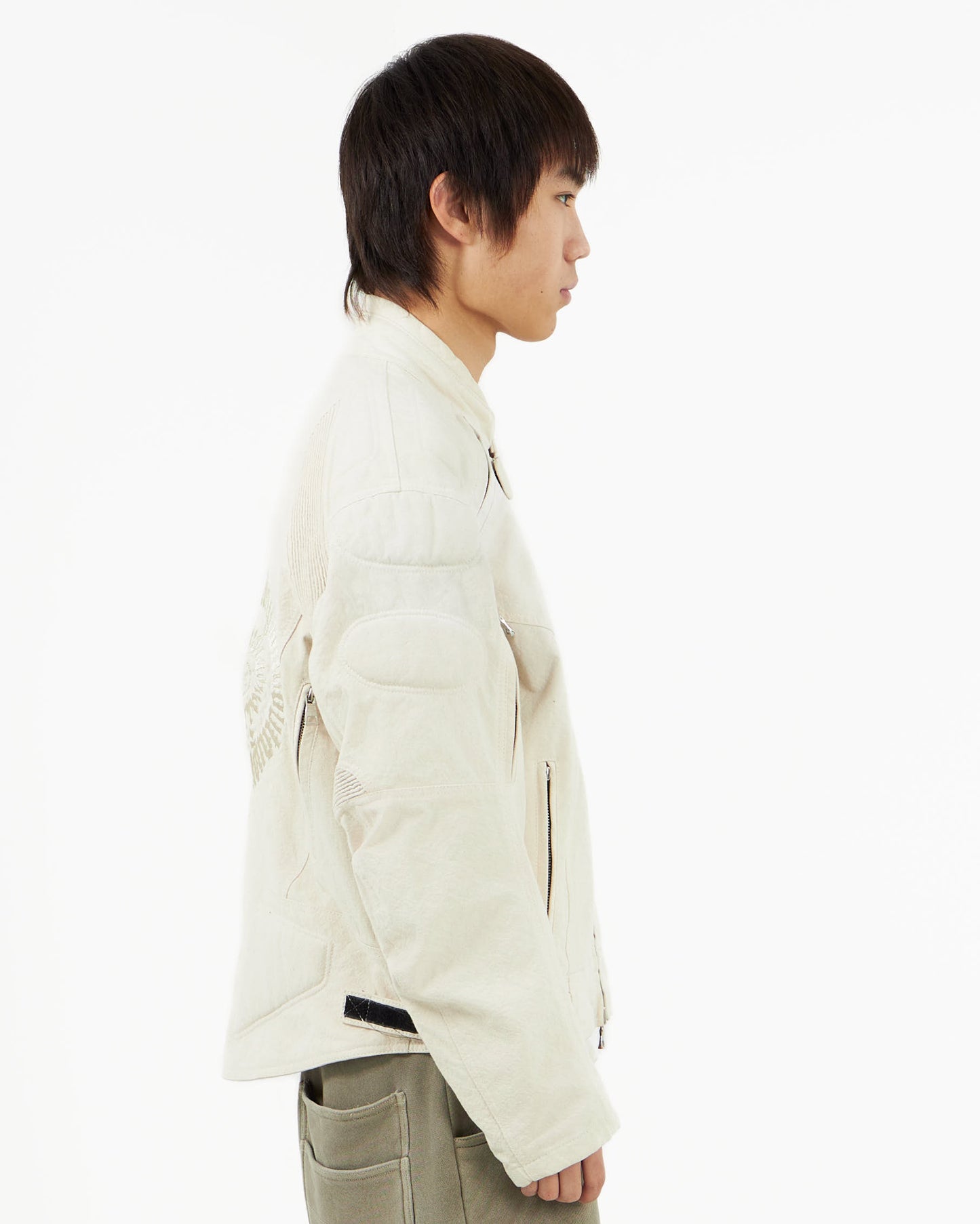ADWOA MOTO BIKER JACKET DENIM
