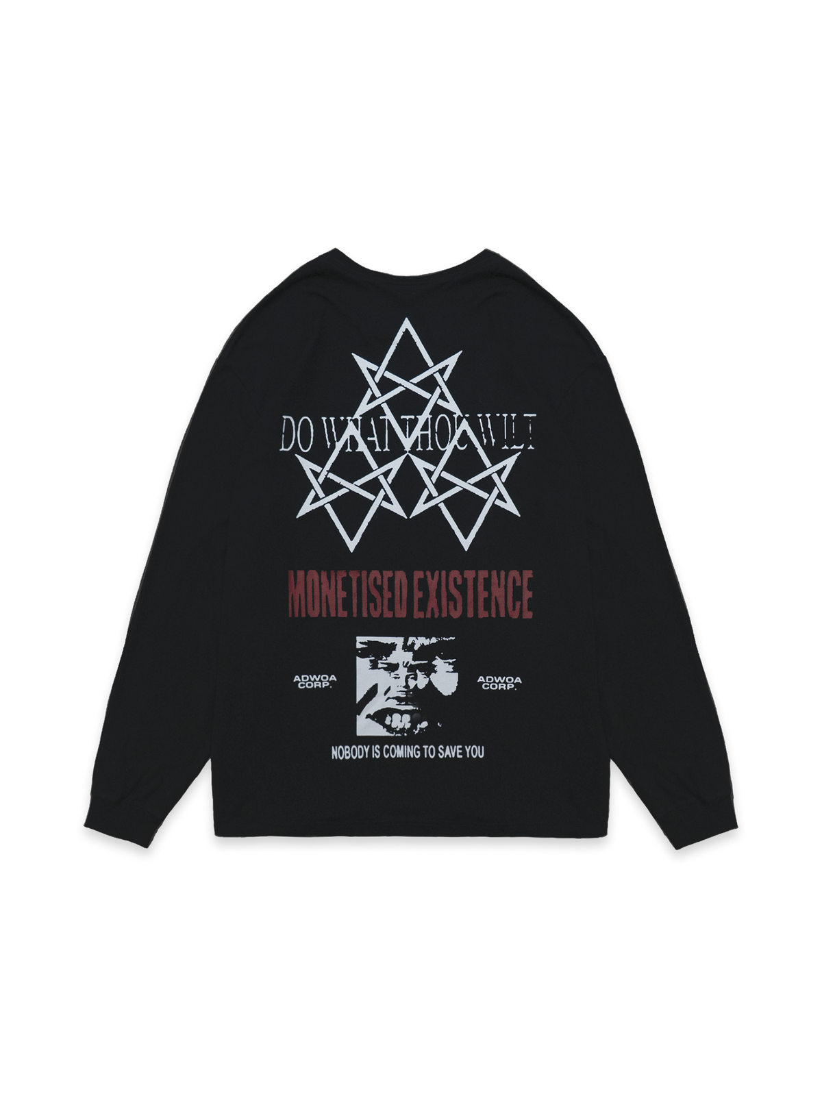 Smile Crest Longsleeve Black back