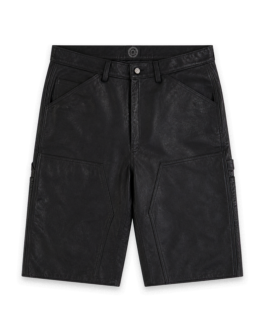 Leather Carpenter Shorts Black