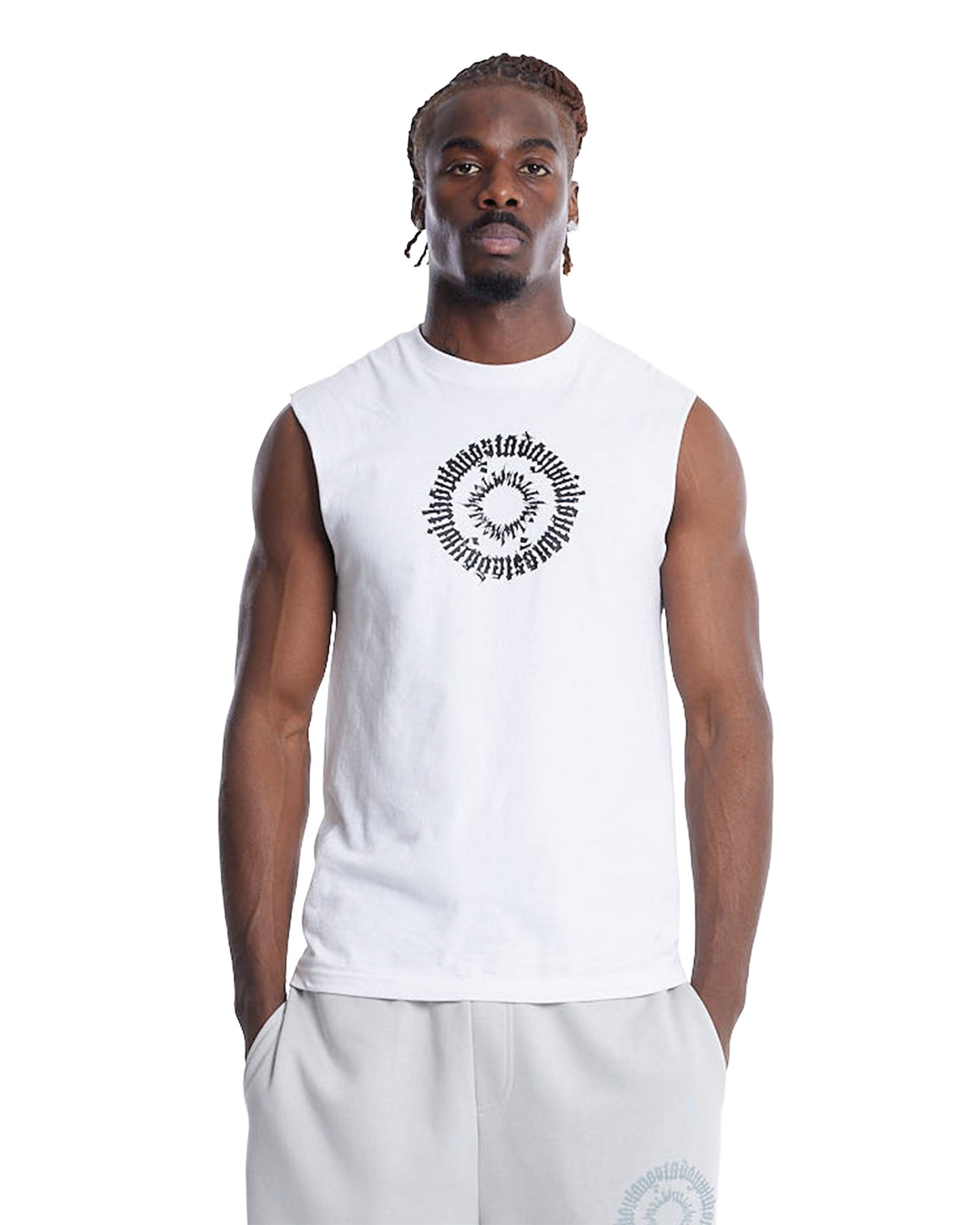 ADWOA CREST MUSCLE CUT SHIRT WHITE