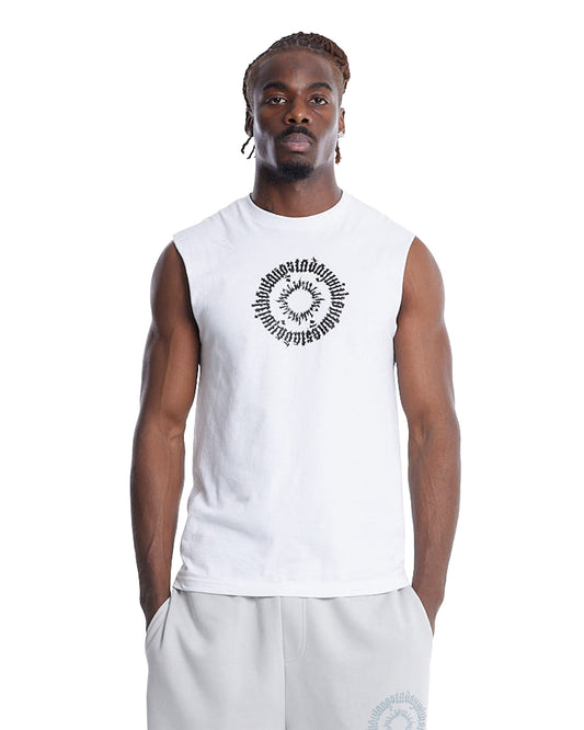 ADWOA CREST MUSCLE CUT SHIRT WHITE