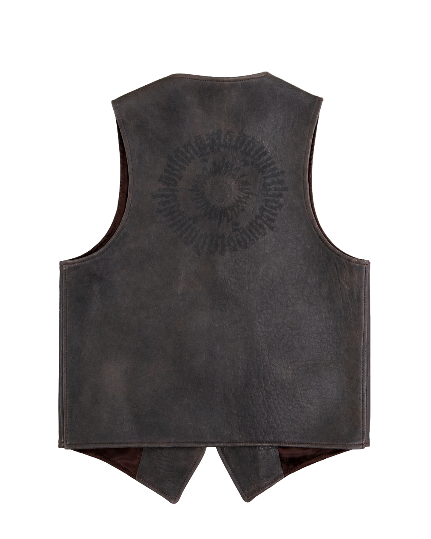Leather Crest Waiscoat Antique Brown