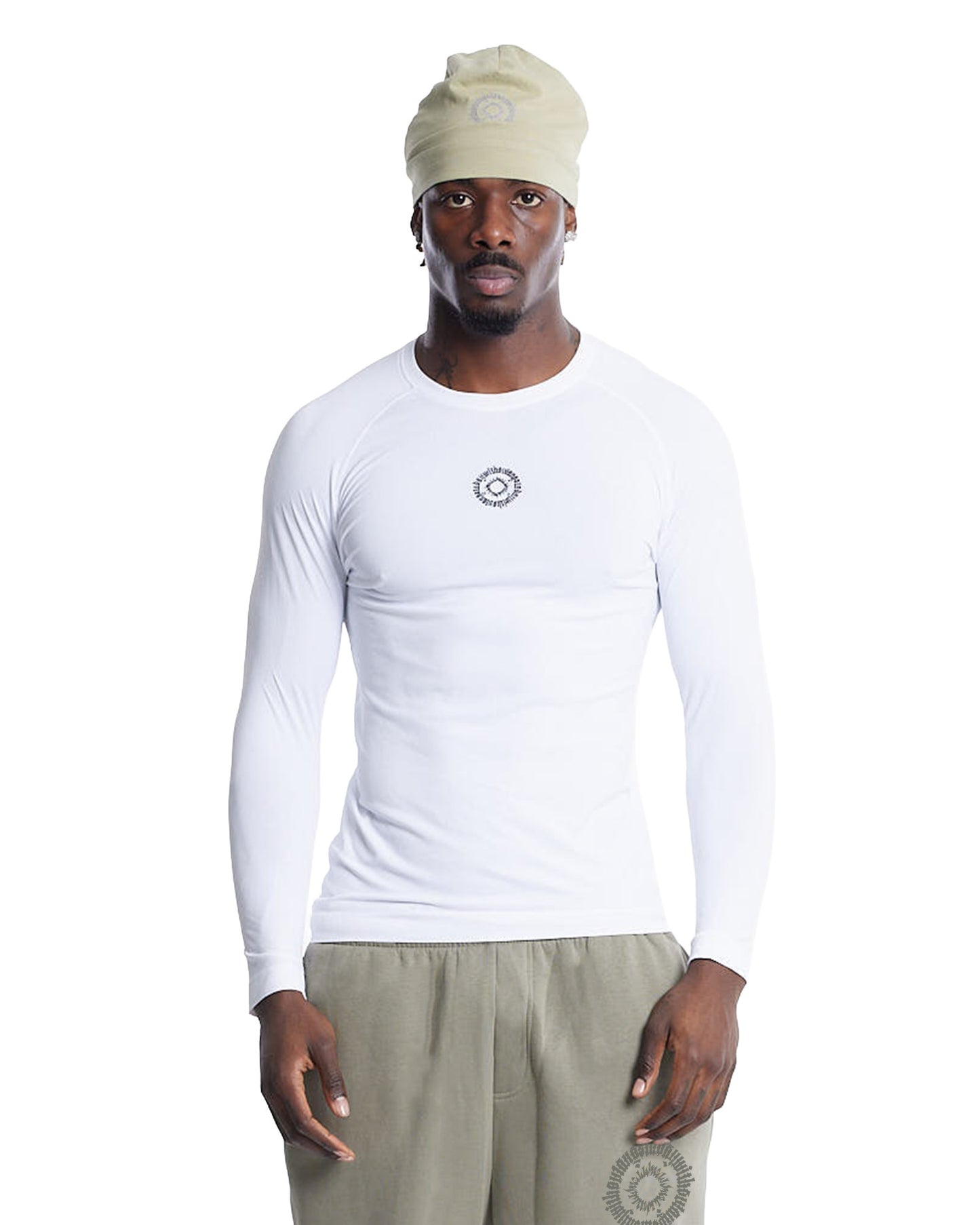ADWOA CREST COMPRESSION LONG SLEEVE WHITE