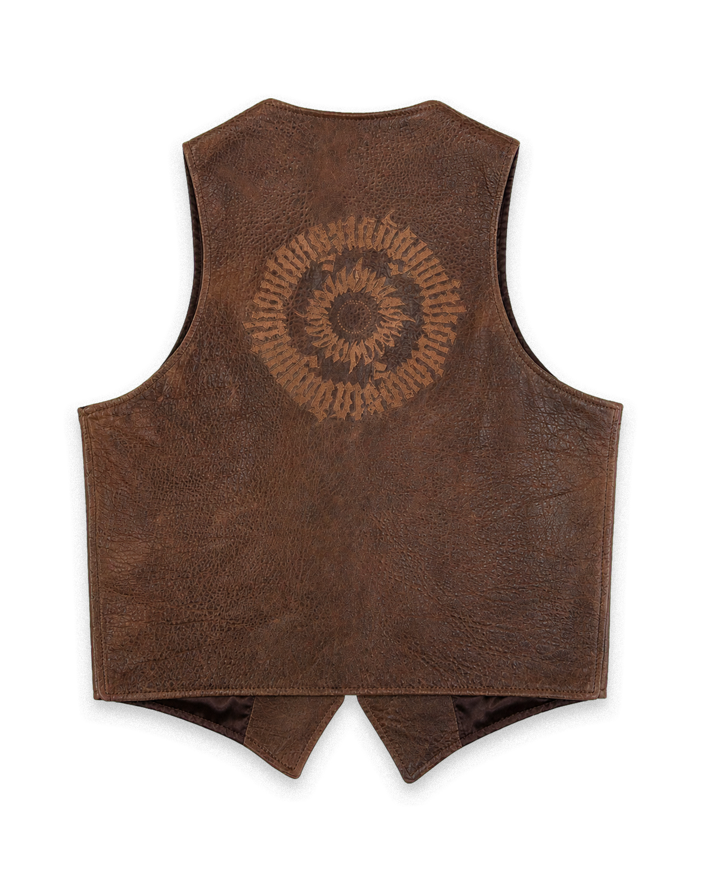 Leather Crest Waiscoat Brown