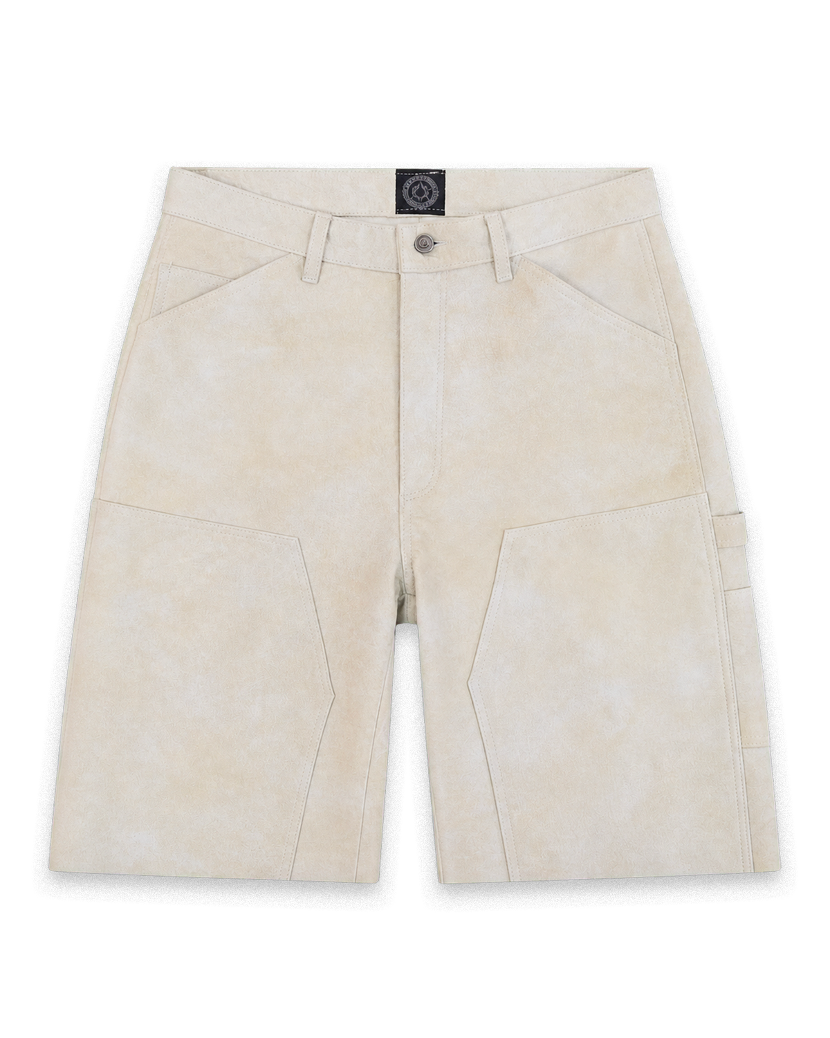 Leather Carpenter Shorts Cream