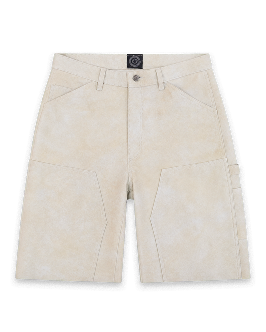 Leather Carpenter Shorts Cream