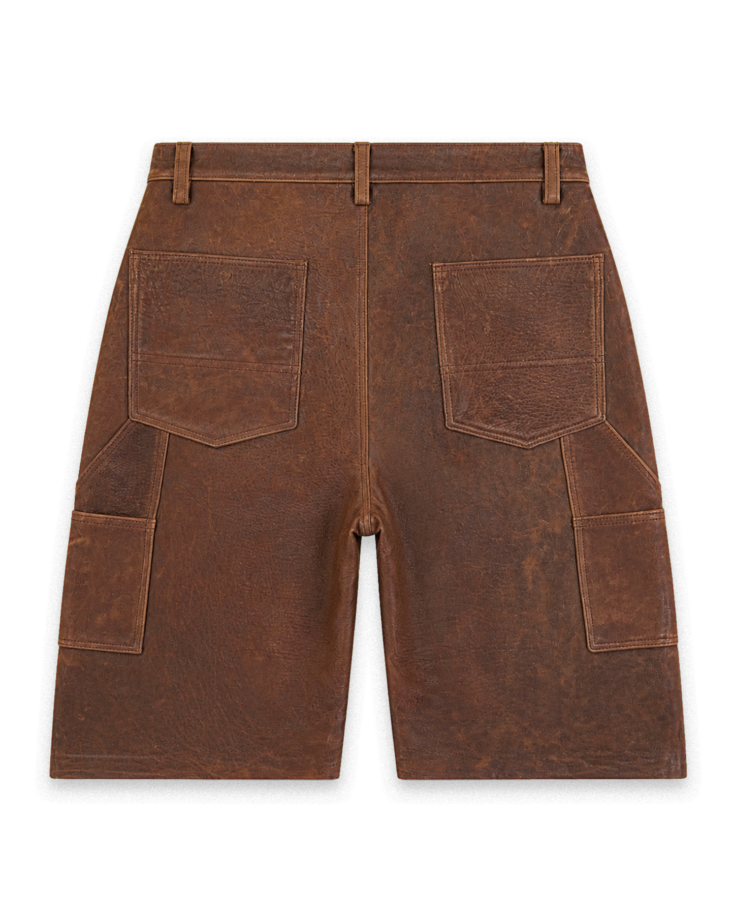 Leather Carpenter Shorts Brown
