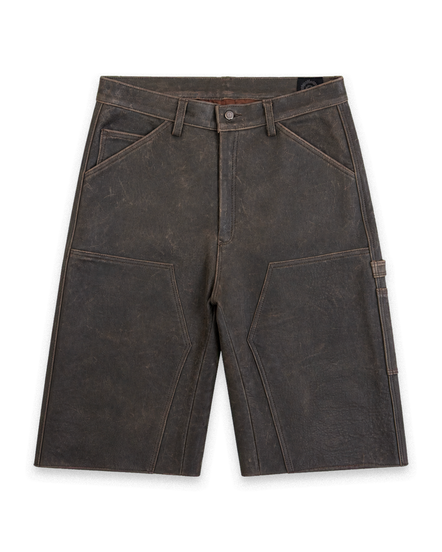 Leather Carpenter Shorts Antique Brown