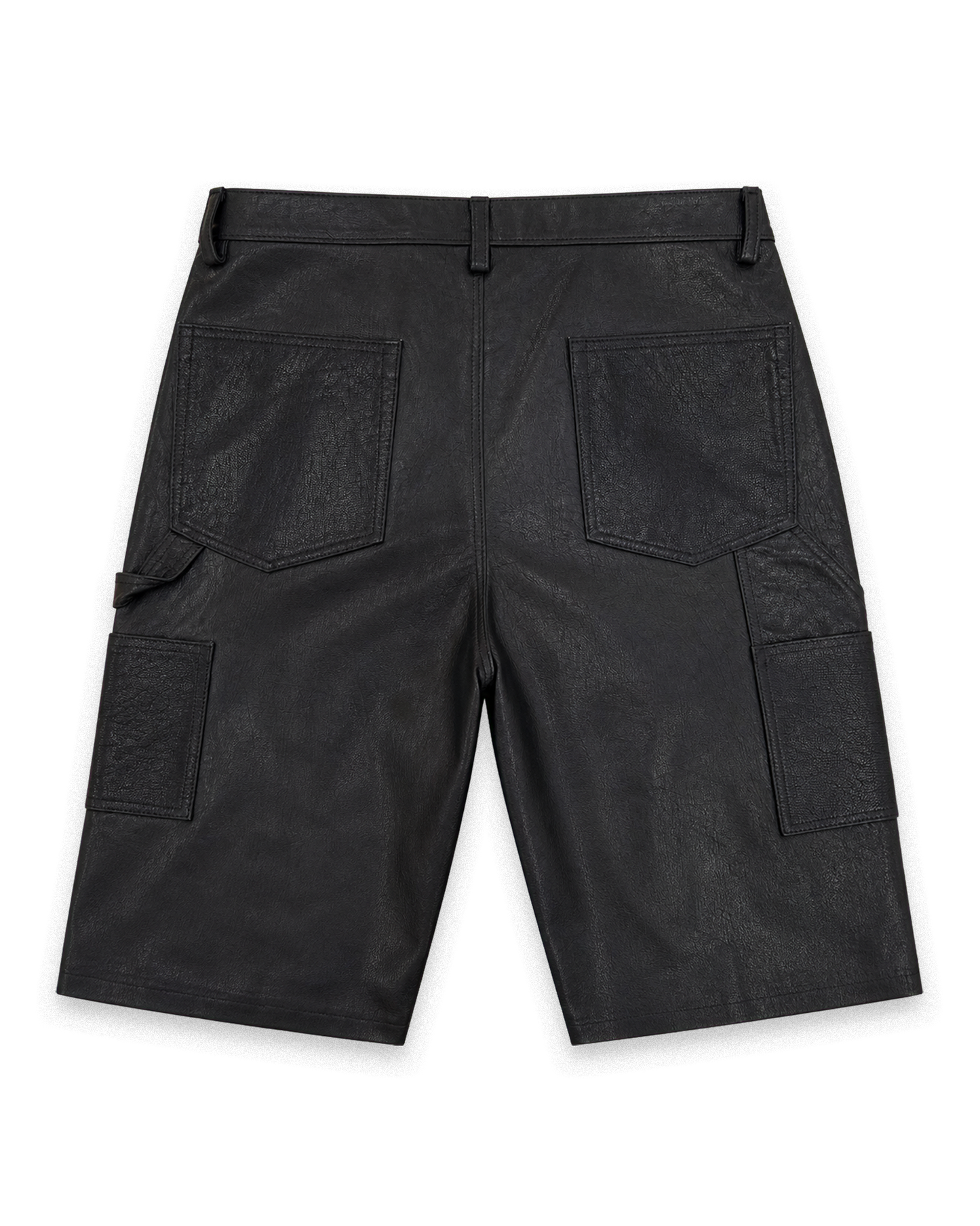 Leather Carpenter Shorts Black