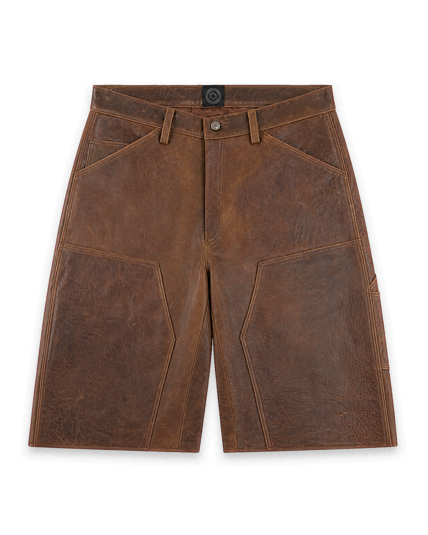 Leather Carpenter Shorts Brown