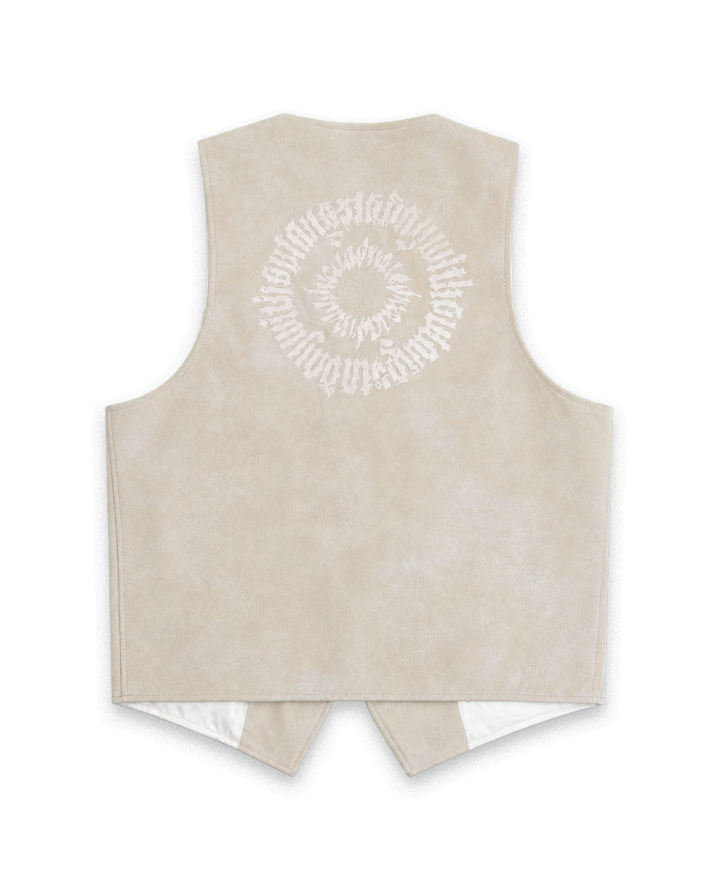 Leather Crest Waiscoat Cream
