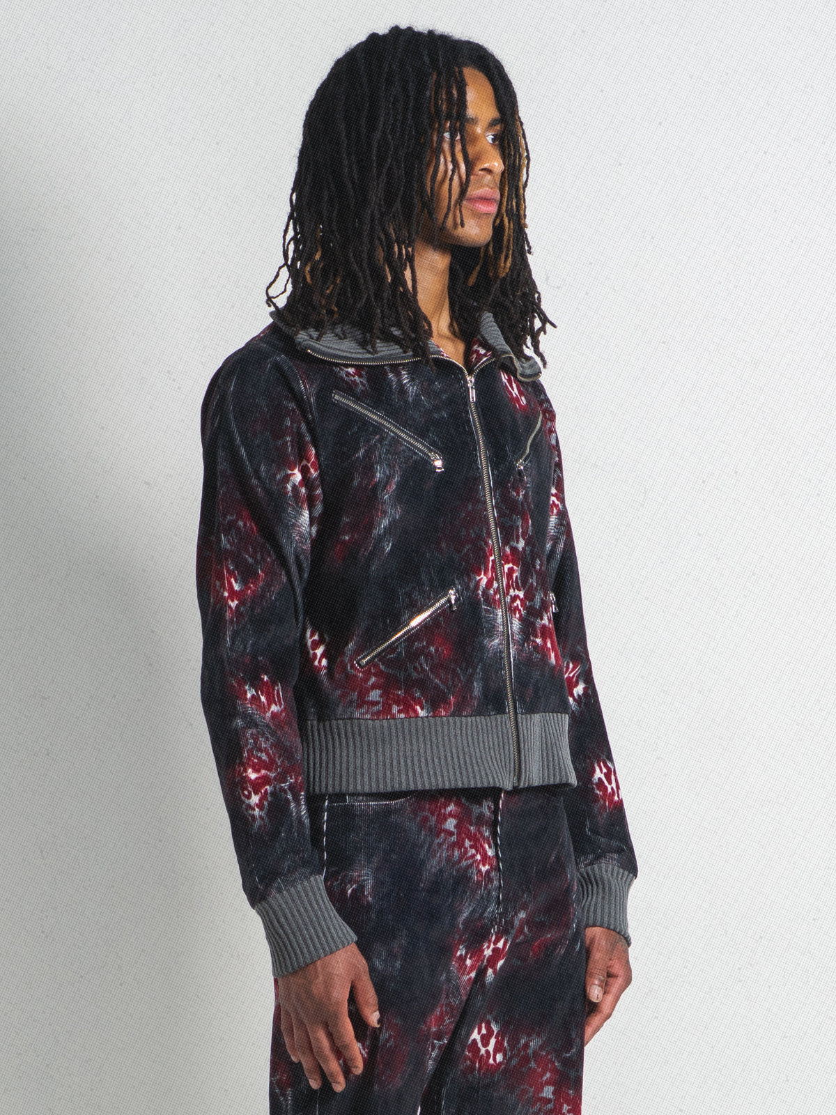 RED LEOPARD CORD JACKET