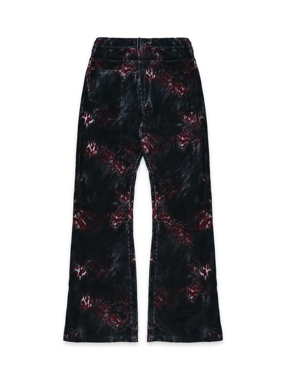 Red Leopard Cord trouser back