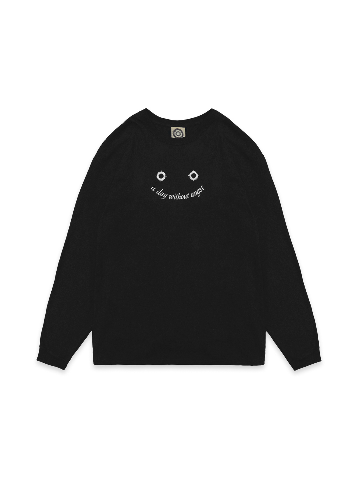 Smile Crest Longsleeve Black front