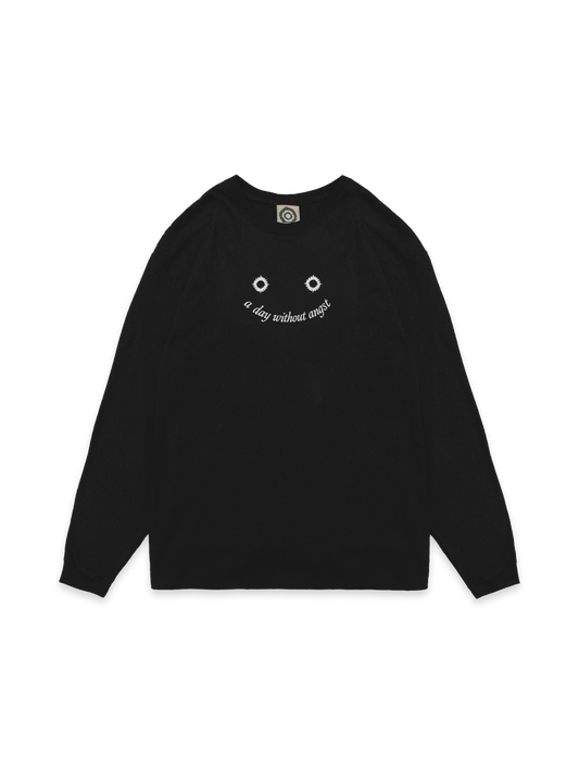 Smile Crest Longsleeve Black front